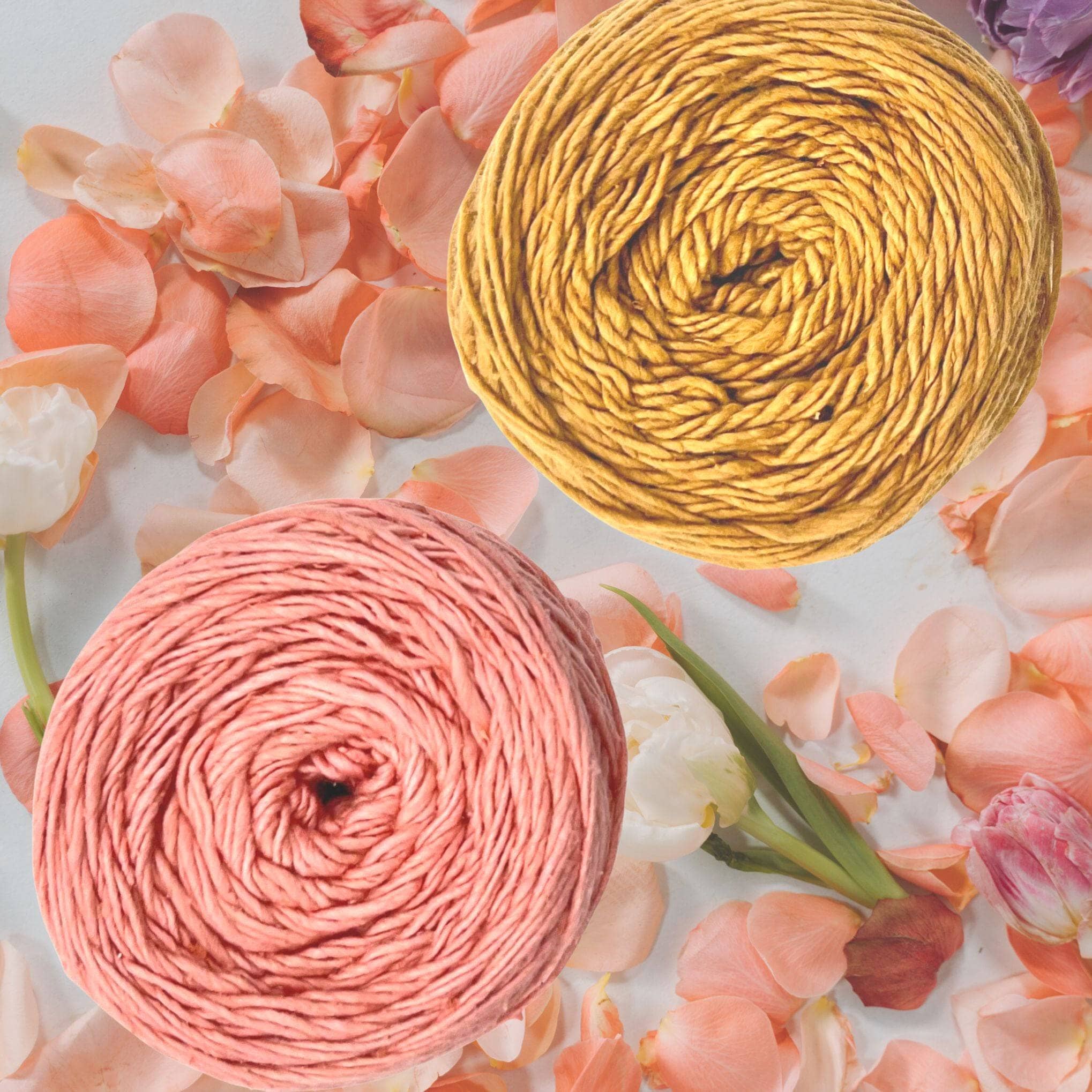 Herbal Dyed DK Weight Recycled Silk Yarn