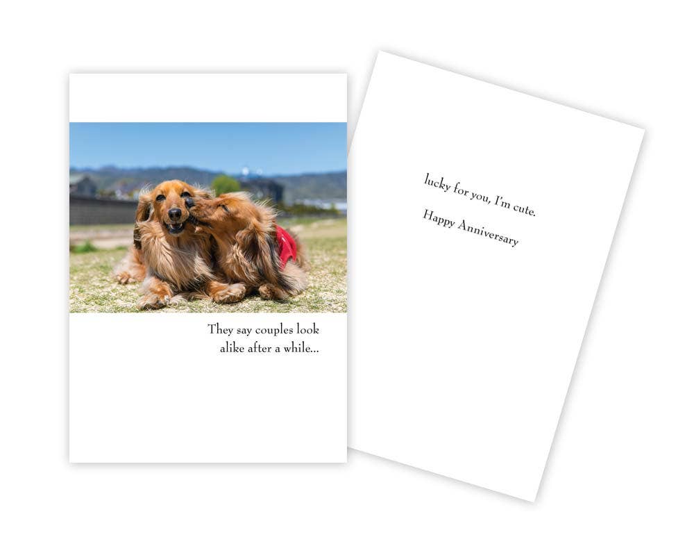 Cheeky Dog Couple Anniversary Card