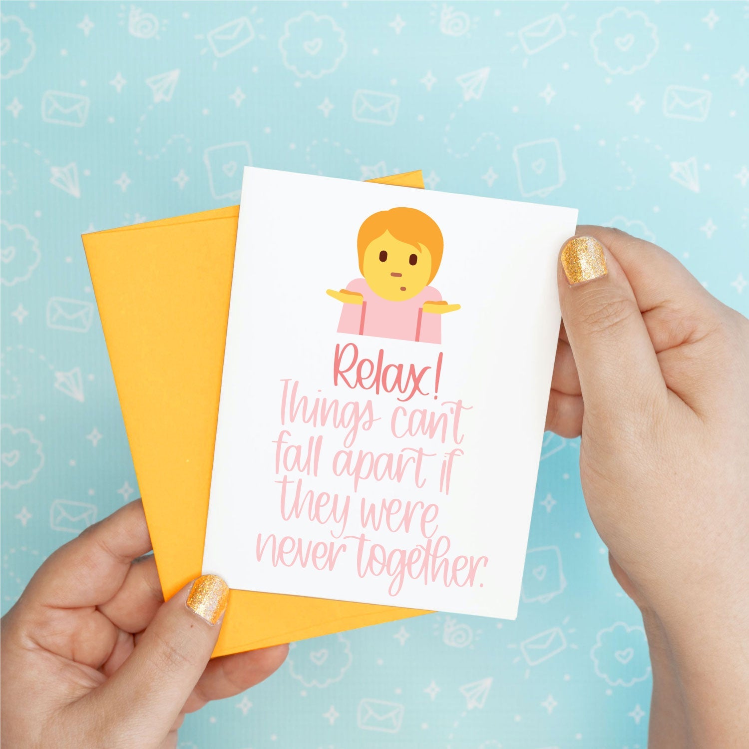 Falling Apart Anxiety Funny Greeting Card