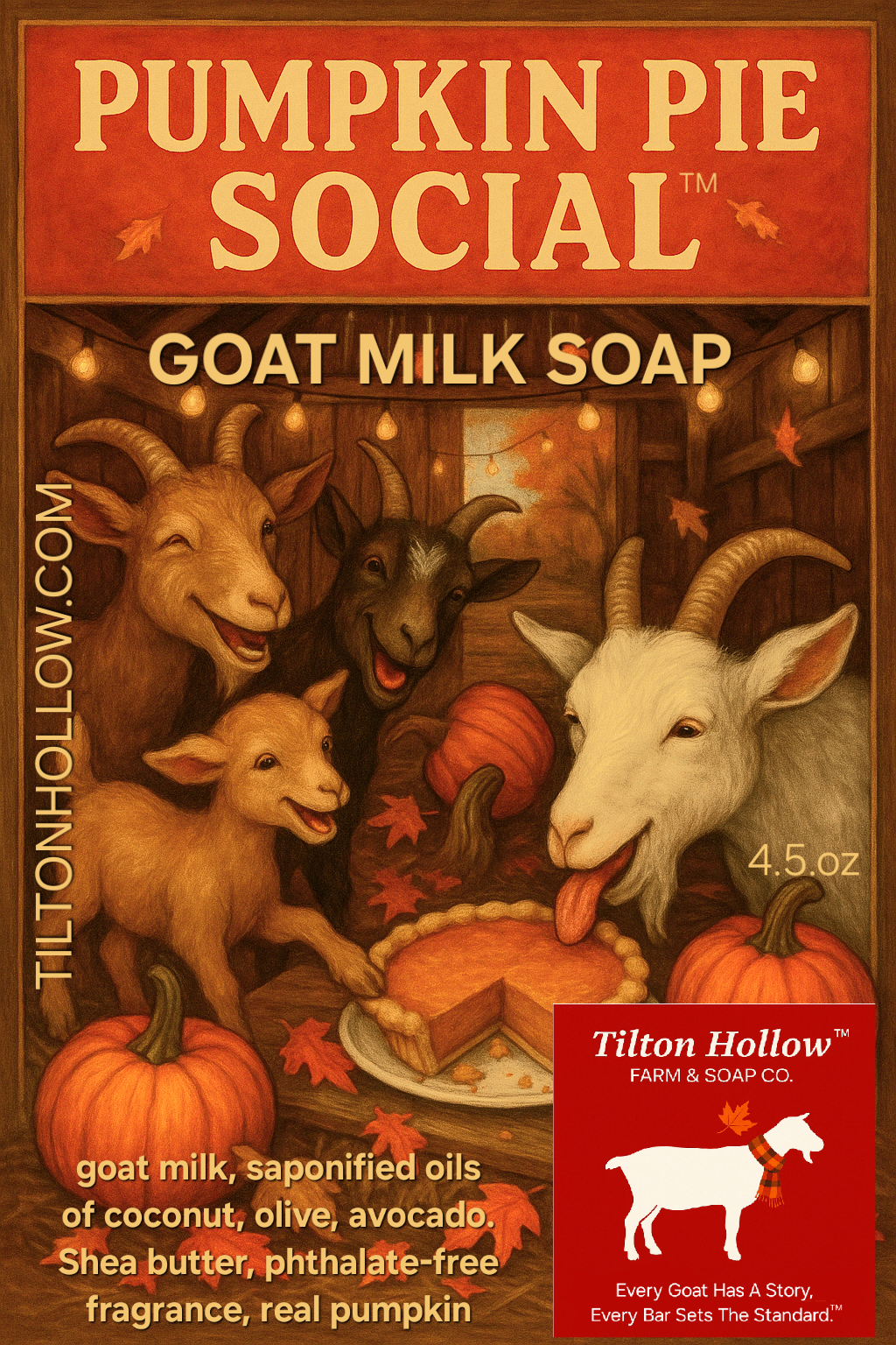 Pumpkin Pie Social™️ - Goat Milk Soap - With Real Pumpkin.