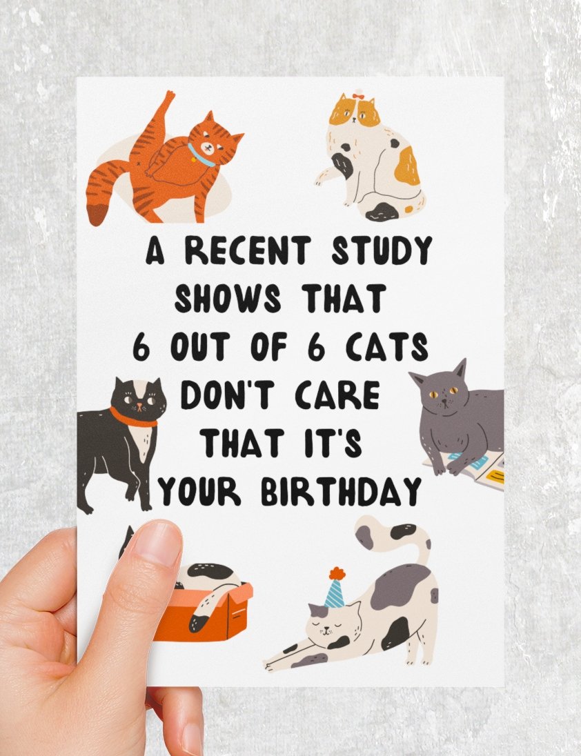Funny Cats Birthday Card