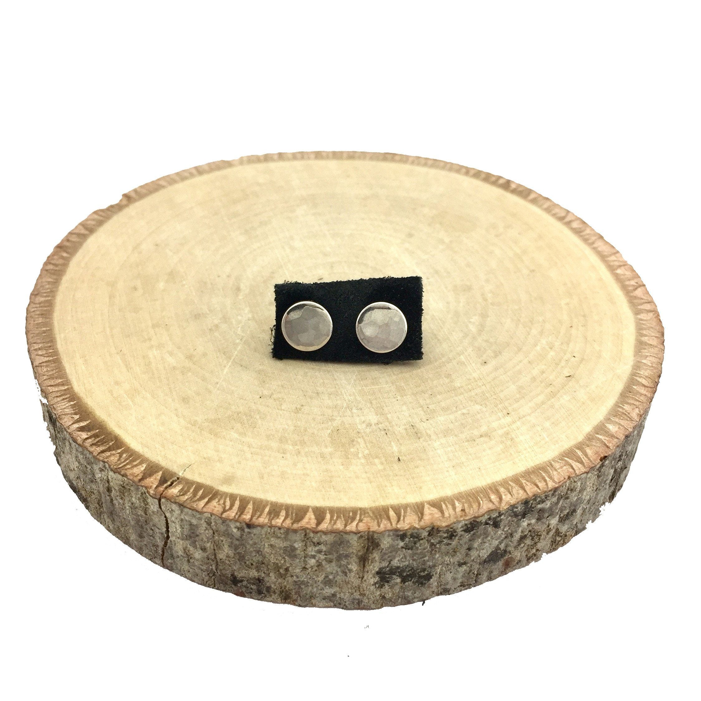 Hammered Circle Studs