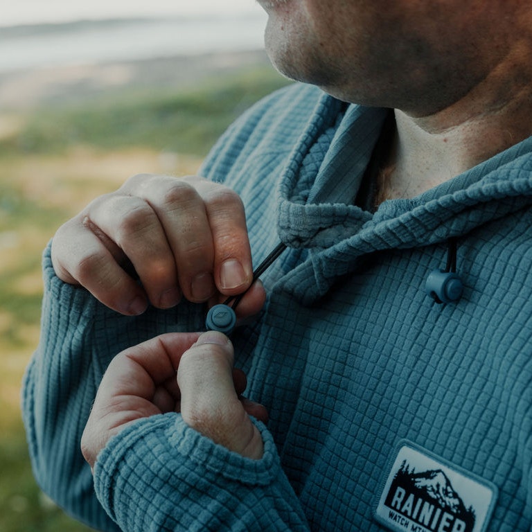High Pass Grid Fleece Hoodie - Columbia Blue