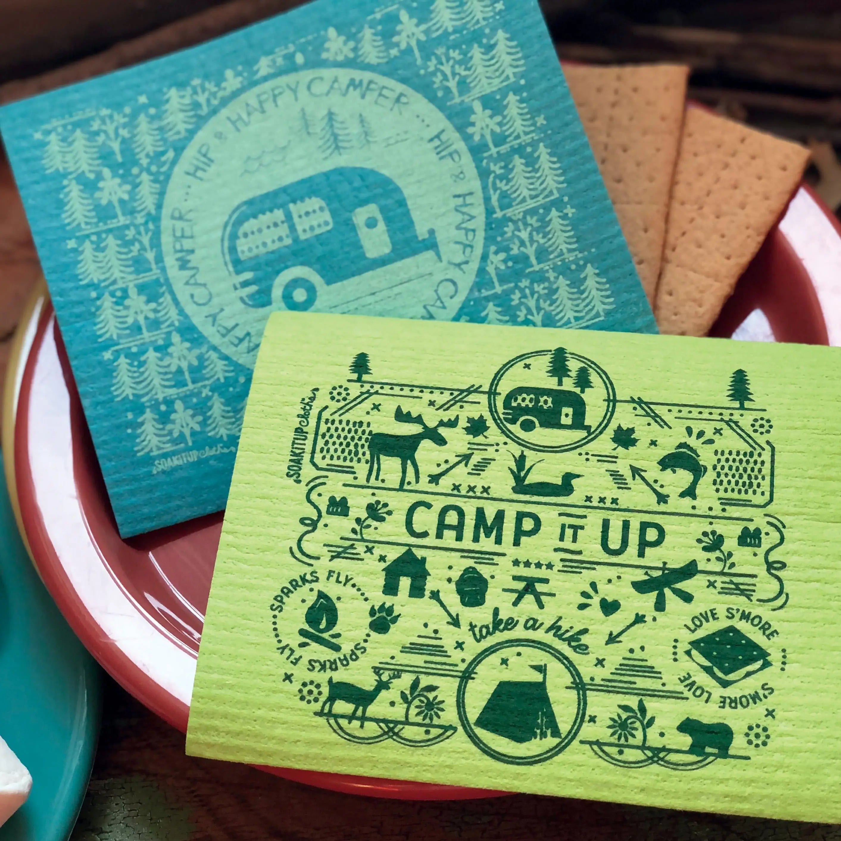 Hip & Happy Camper | Eco-friendly Swedish Dishcloth- Soak iT Up