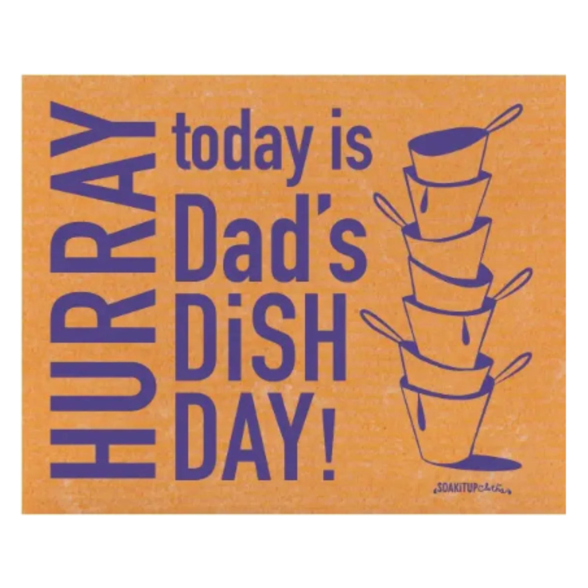 Hurray, Today is Dad's Dish Day! | Eco-friendly Swedish Dishcloth- Soak iT Up