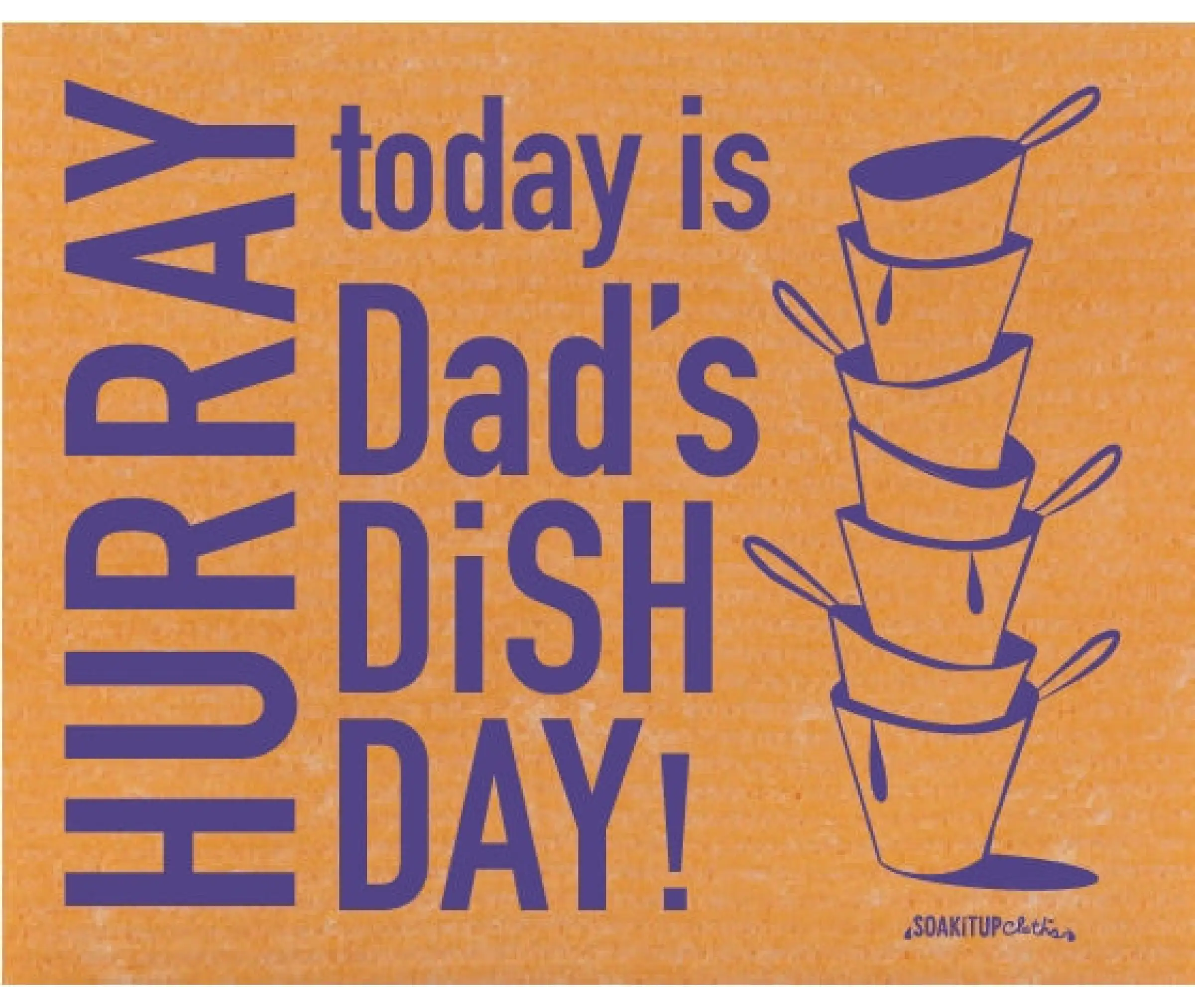 Hurray, Today is Dad's Dish Day!