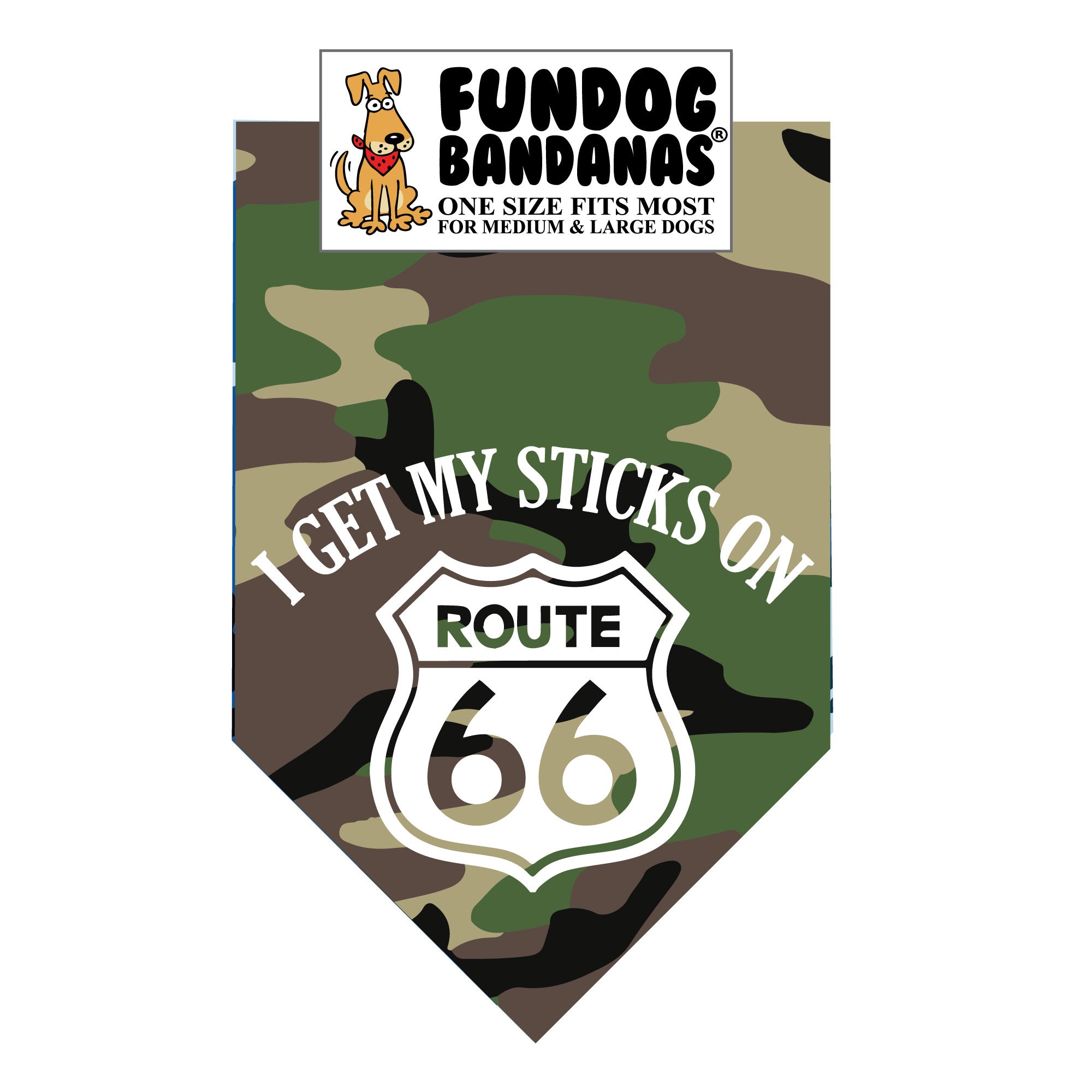 I Get My Sticks on Route 66 Bandana