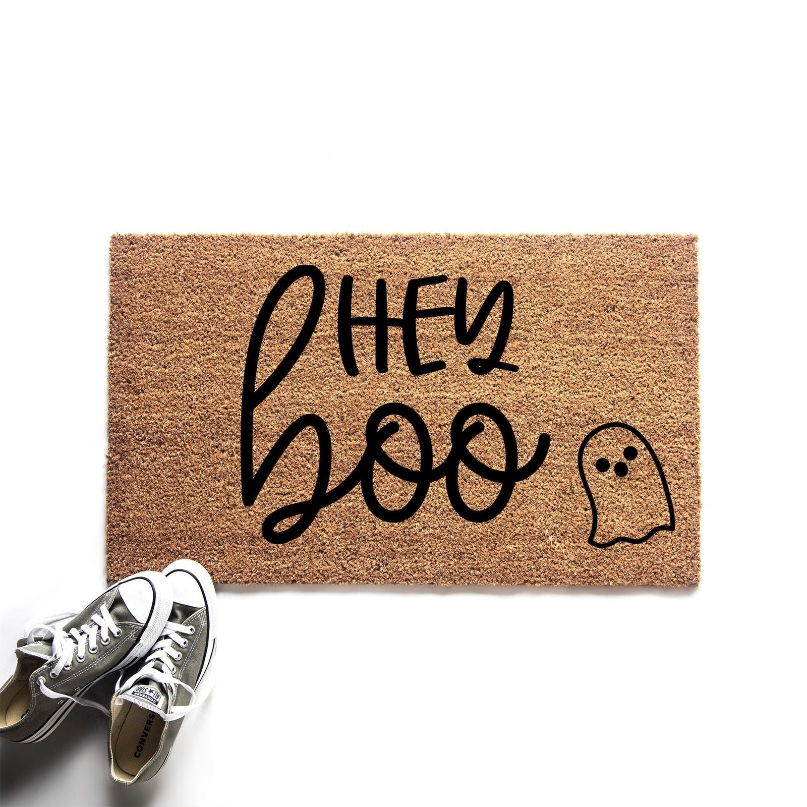Hey Boo Halloween Ghost Doormat