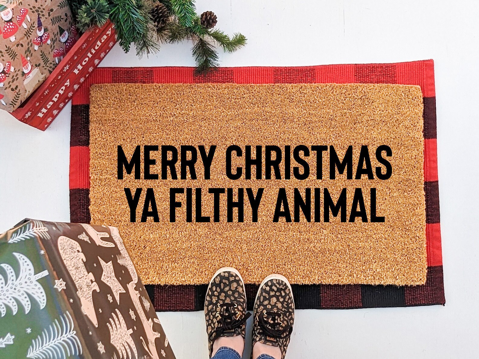 Merry Christmas Ya Filthy Animal Doormat