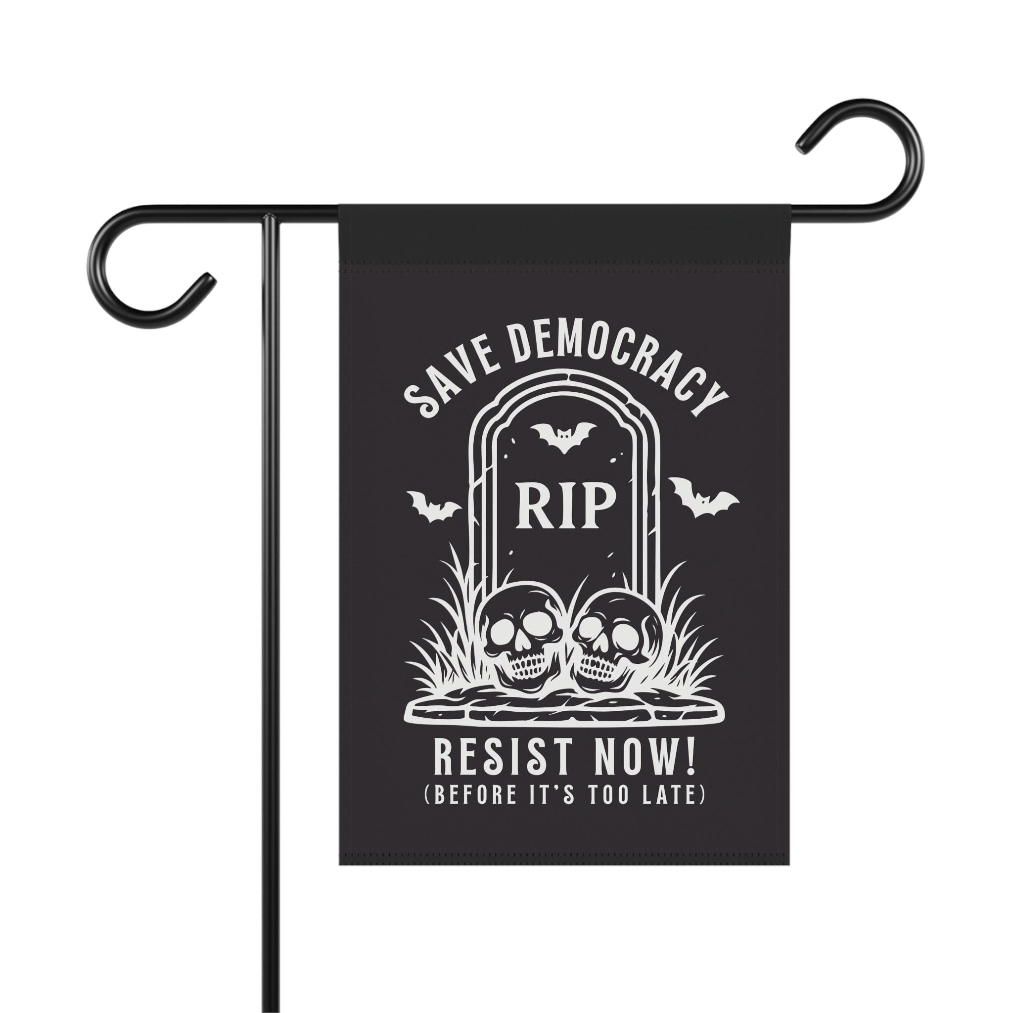Halloween Democracy Flag, Save Democracy Resist Now Garden Flag