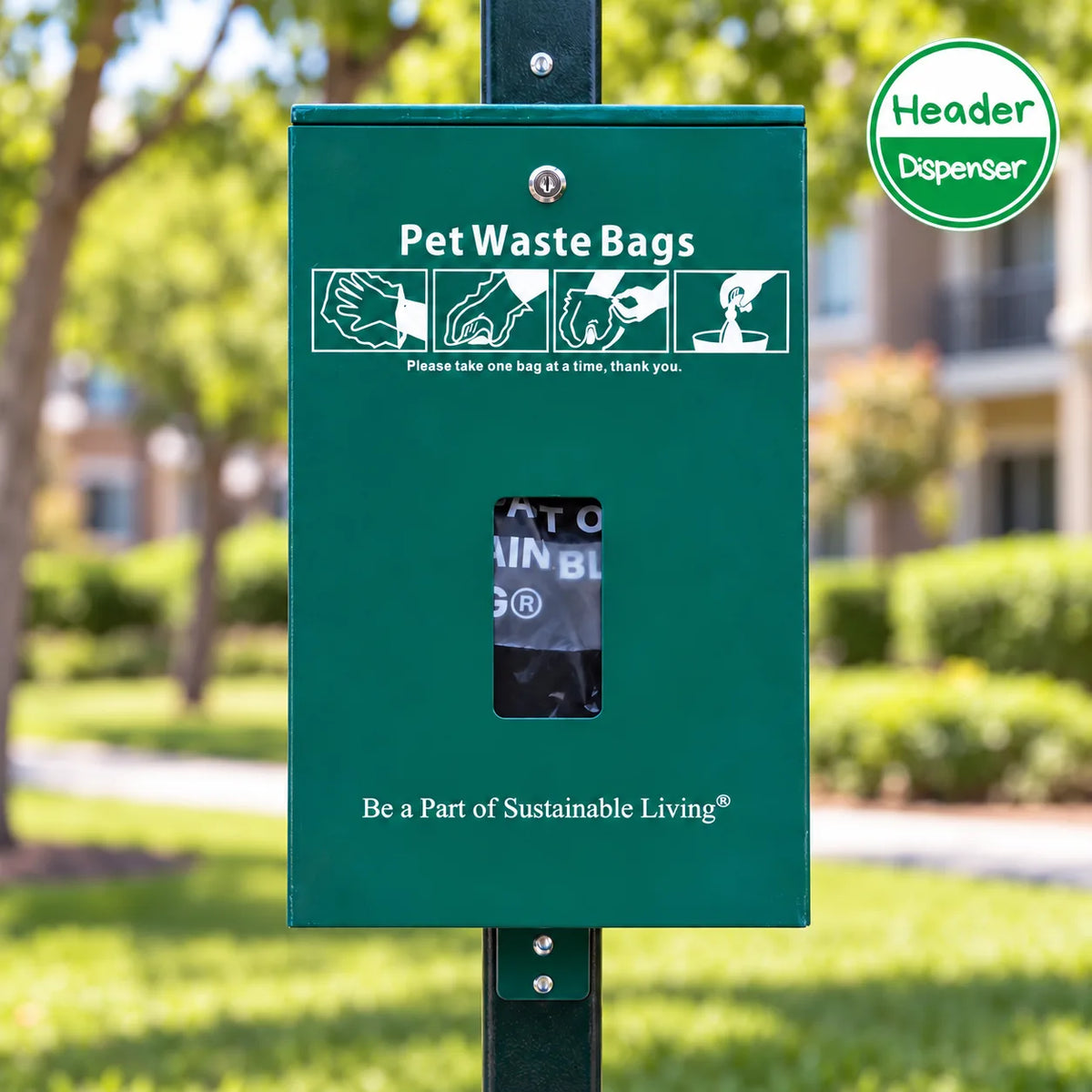 Header Poop Bags Dispenser