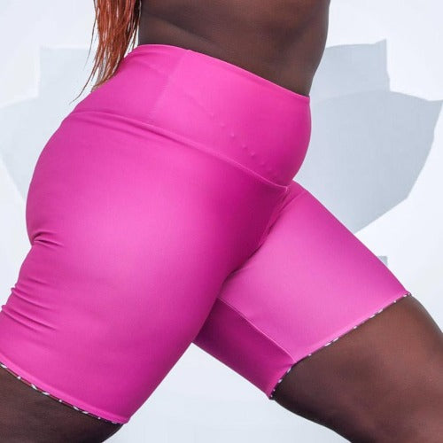Afua Reversible Yoga shorts - High Waist Biker Shorts