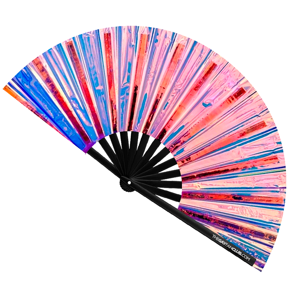 Iridescence Holographic Hand Fan