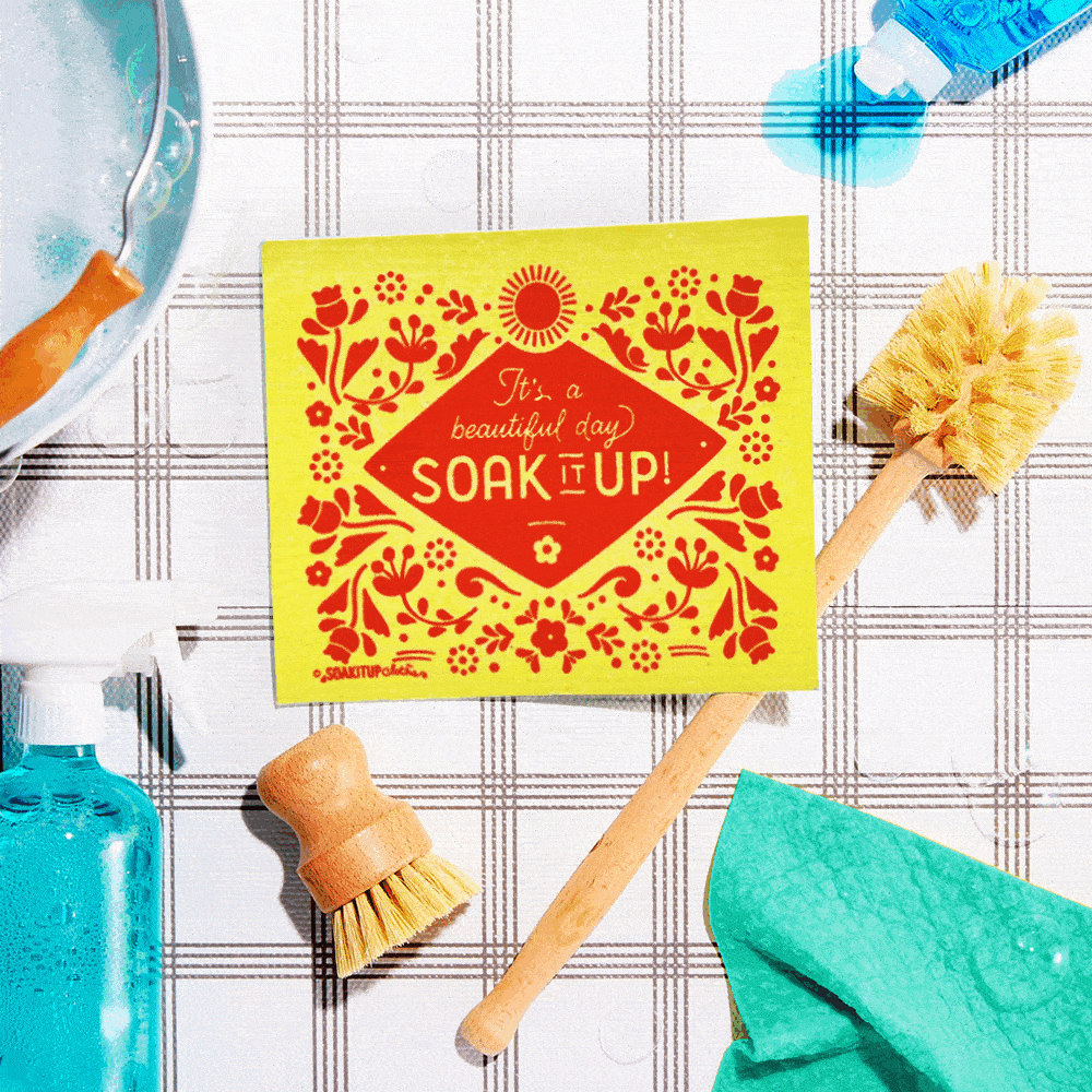 It's a Beautiful Day Soak iT Up! Eco-friendly Swedish Dishcloth Reusable - Soak iT Up