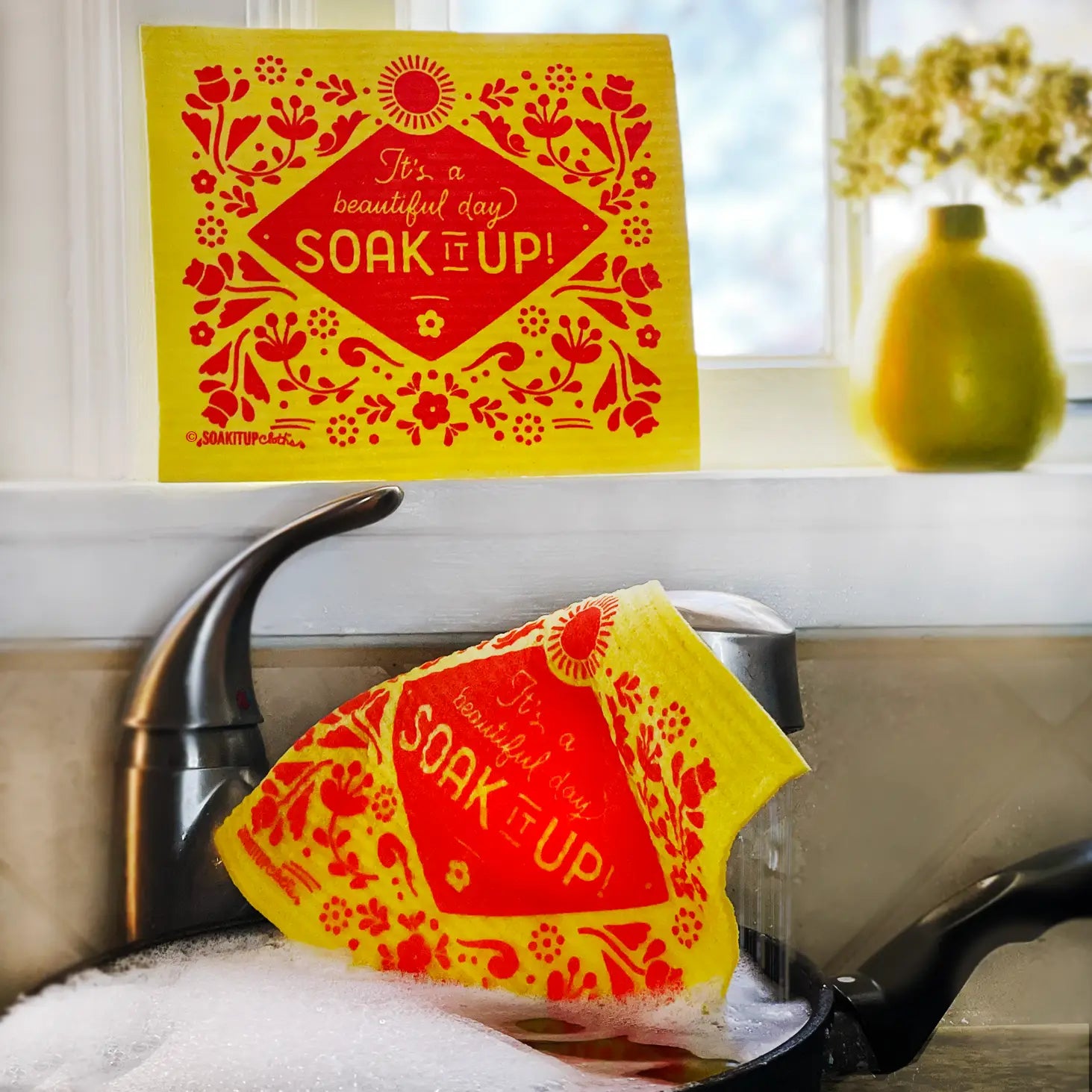 It's a Beautiful Day Soak iT Up! Eco-friendly Swedish Dishcloth Reusable - Soak iT Up