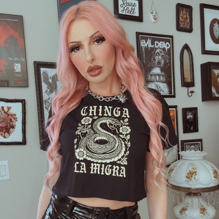 Chinga La Migra Crop Top