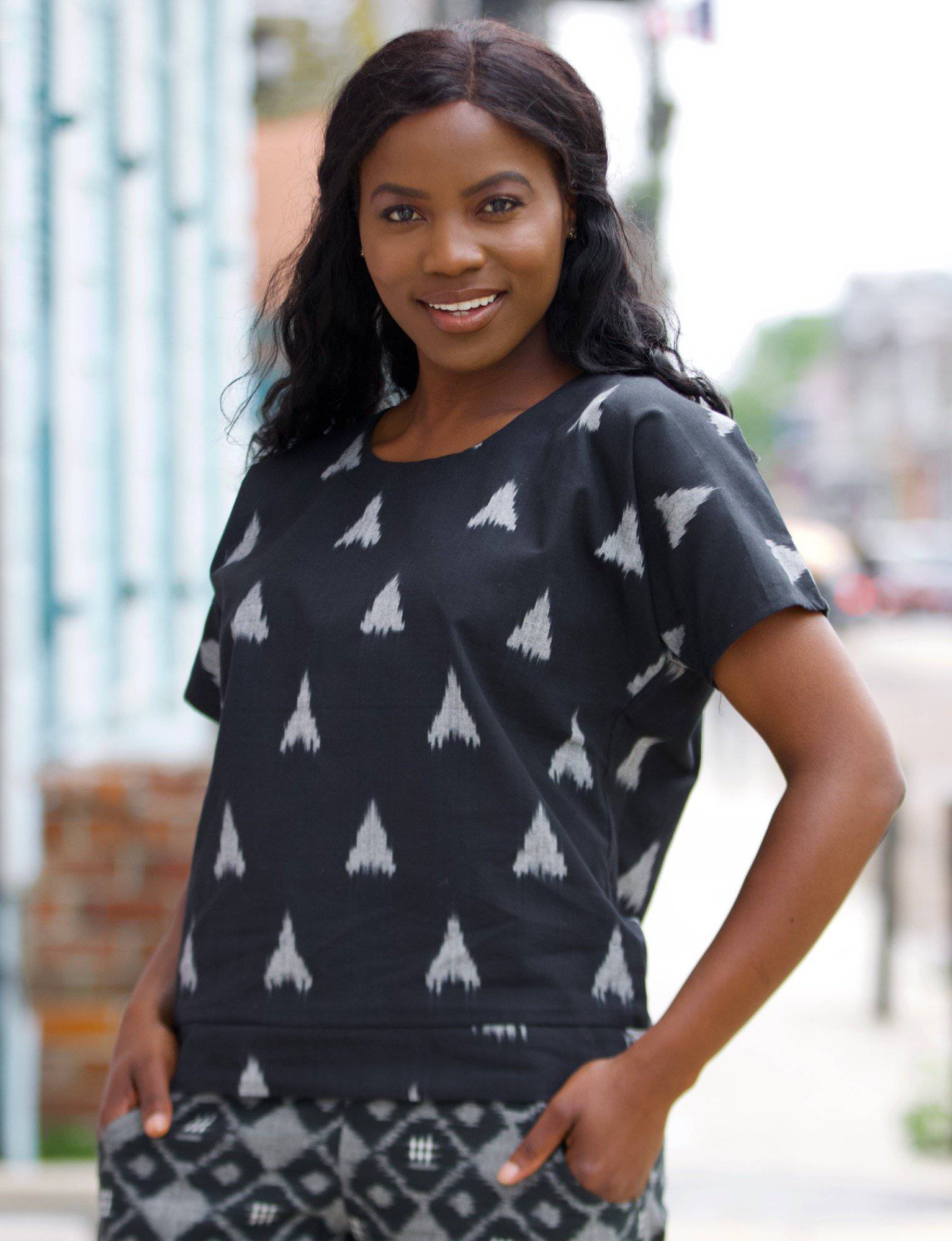 Leo Triangle Top (White Triangles)