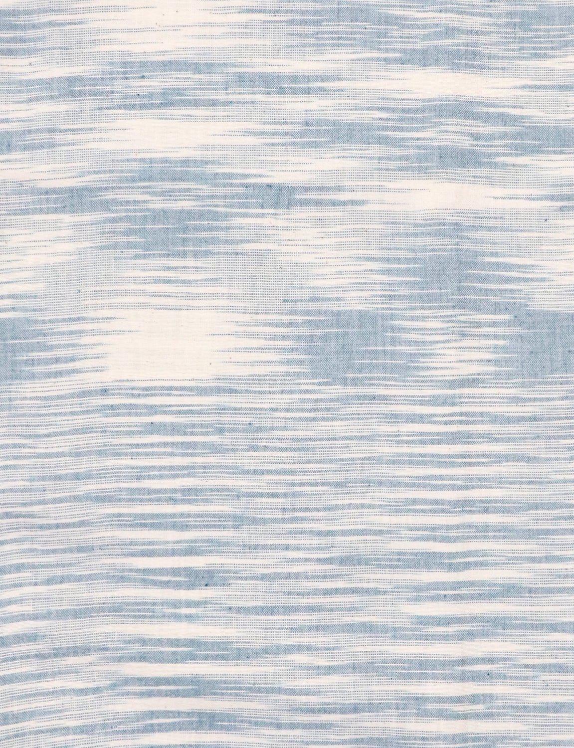 Light Blue Handwoven Cotton Fabric by the Yard