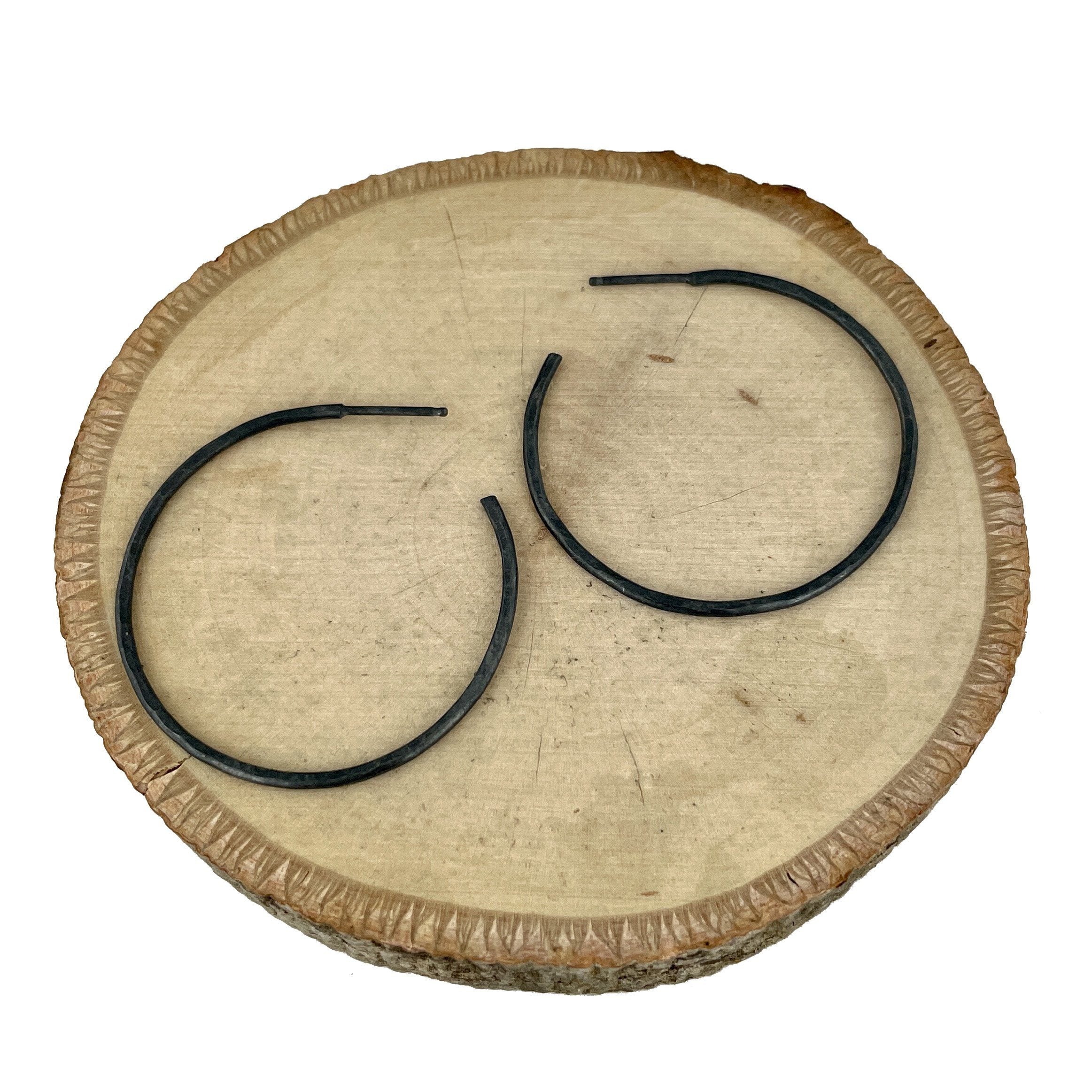 Medium Oxidized Round Hoop Earring