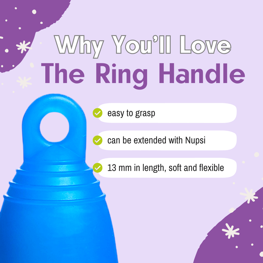 MeLuna Menstrual Cup -Me Luna-, Ring Handle, SPORT