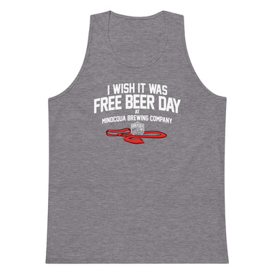 Free Beer Day Tank Top (White Print)