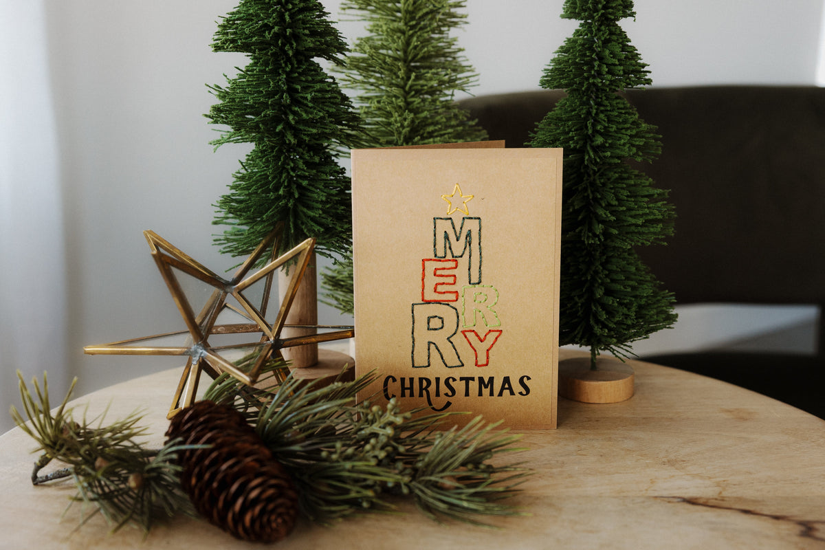 Merry Christmas Tree Holiday Greeting Cards
