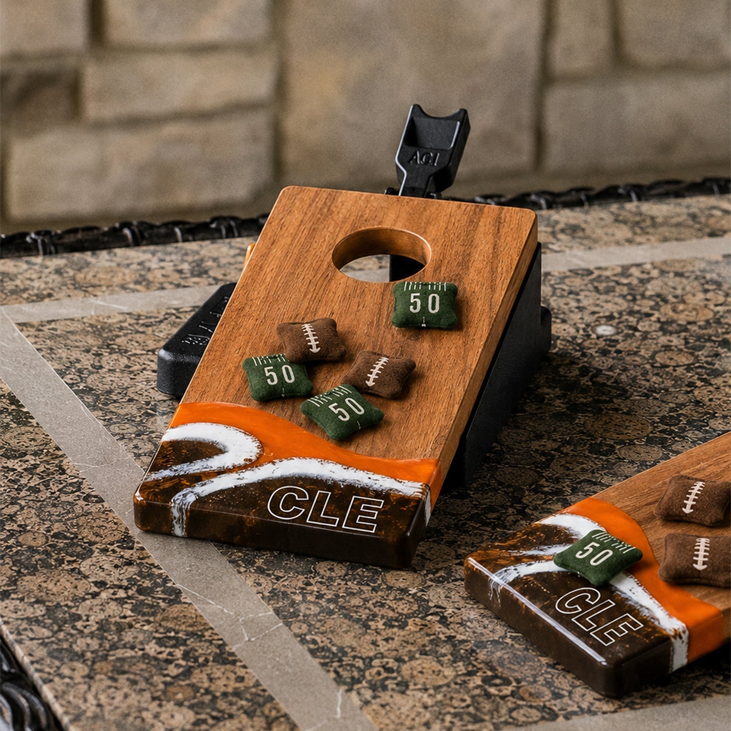 Mini Tabletop Resin Cornhole Set | Gameday Collection