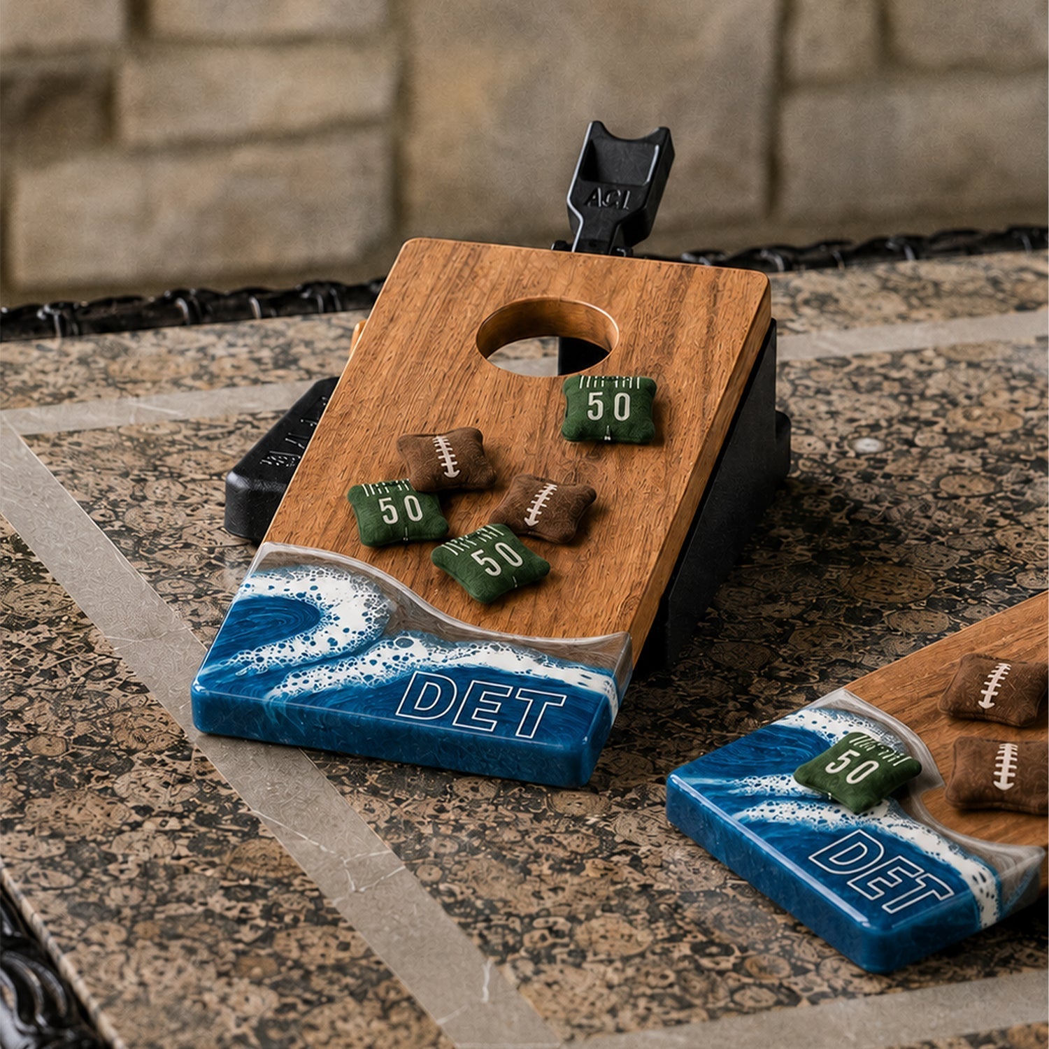 Mini Tabletop Resin Cornhole Set | Gameday Collection