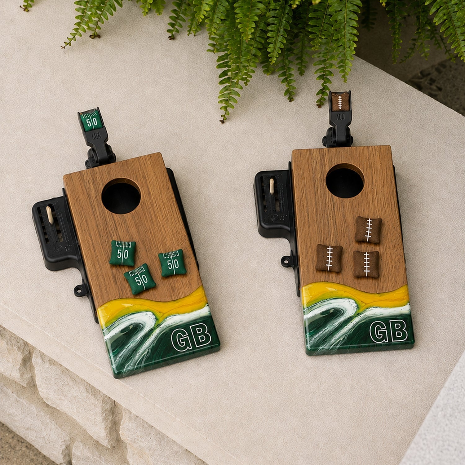 Mini Tabletop Resin Cornhole Set | Gameday Collection