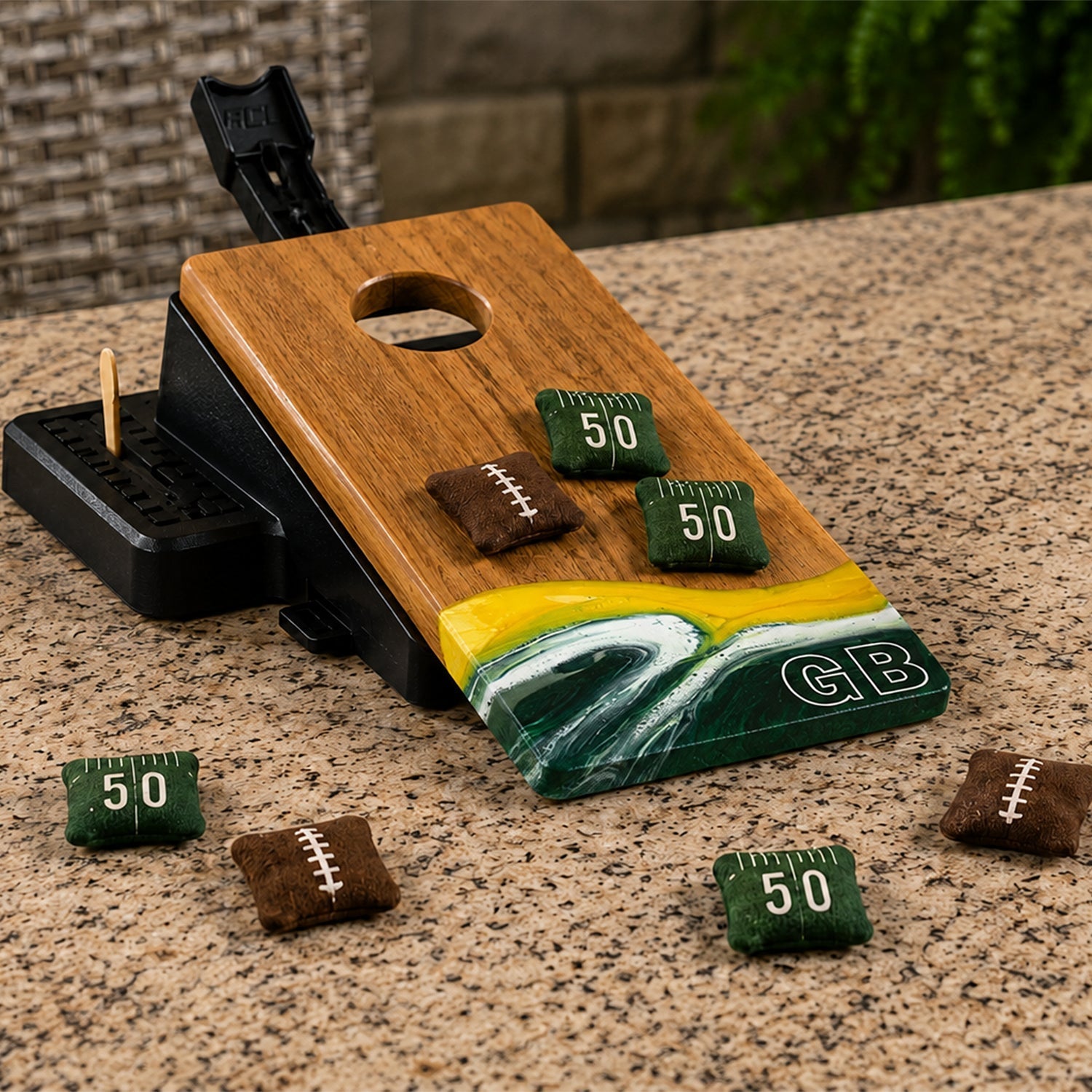 Mini Tabletop Resin Cornhole Set | Gameday Collection