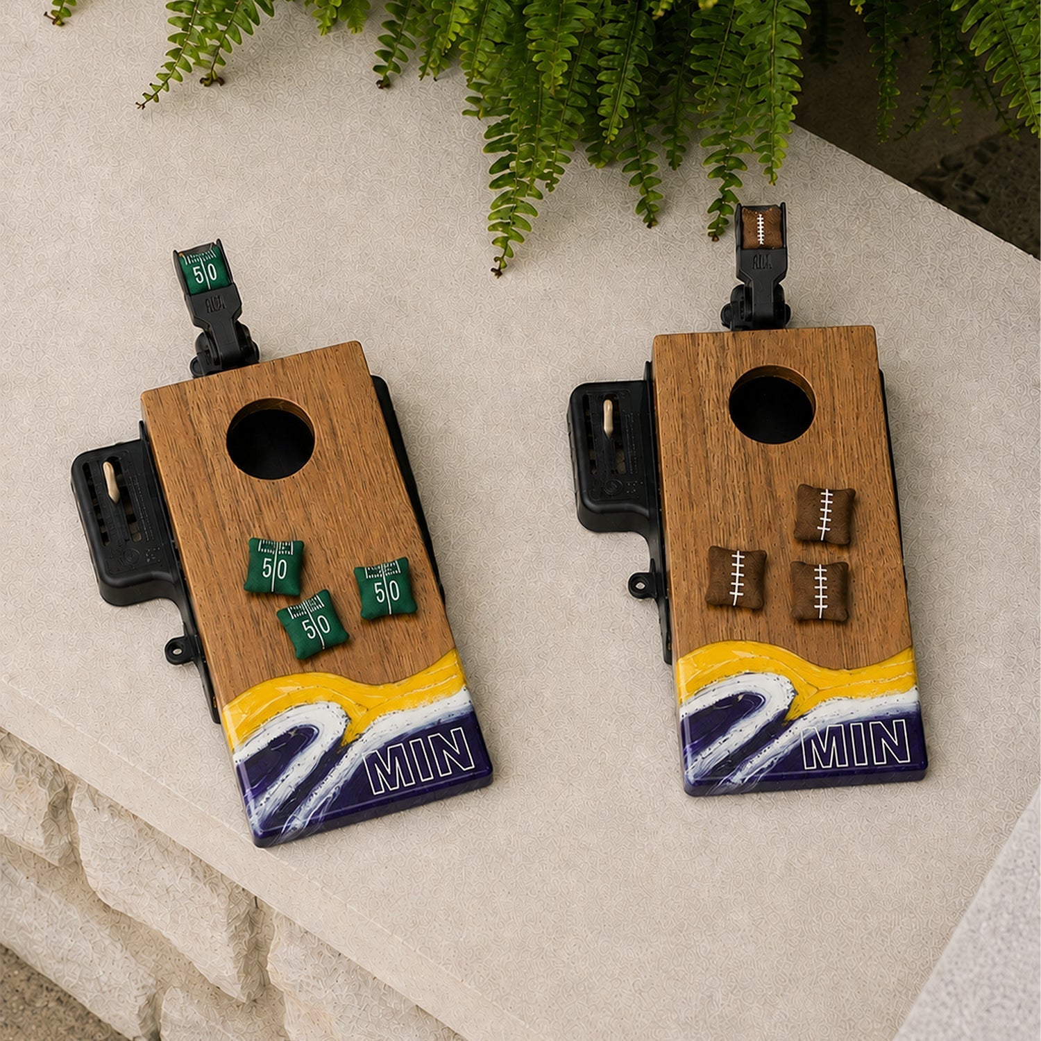 Mini Tabletop Resin Cornhole Set | Gameday Collection