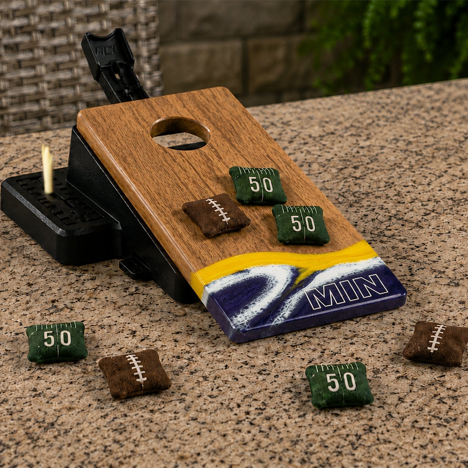 Mini Tabletop Resin Cornhole Set | Gameday Collection