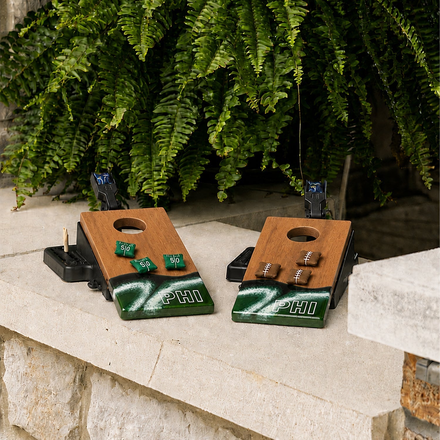Mini Tabletop Resin Cornhole Set | Gameday Collection