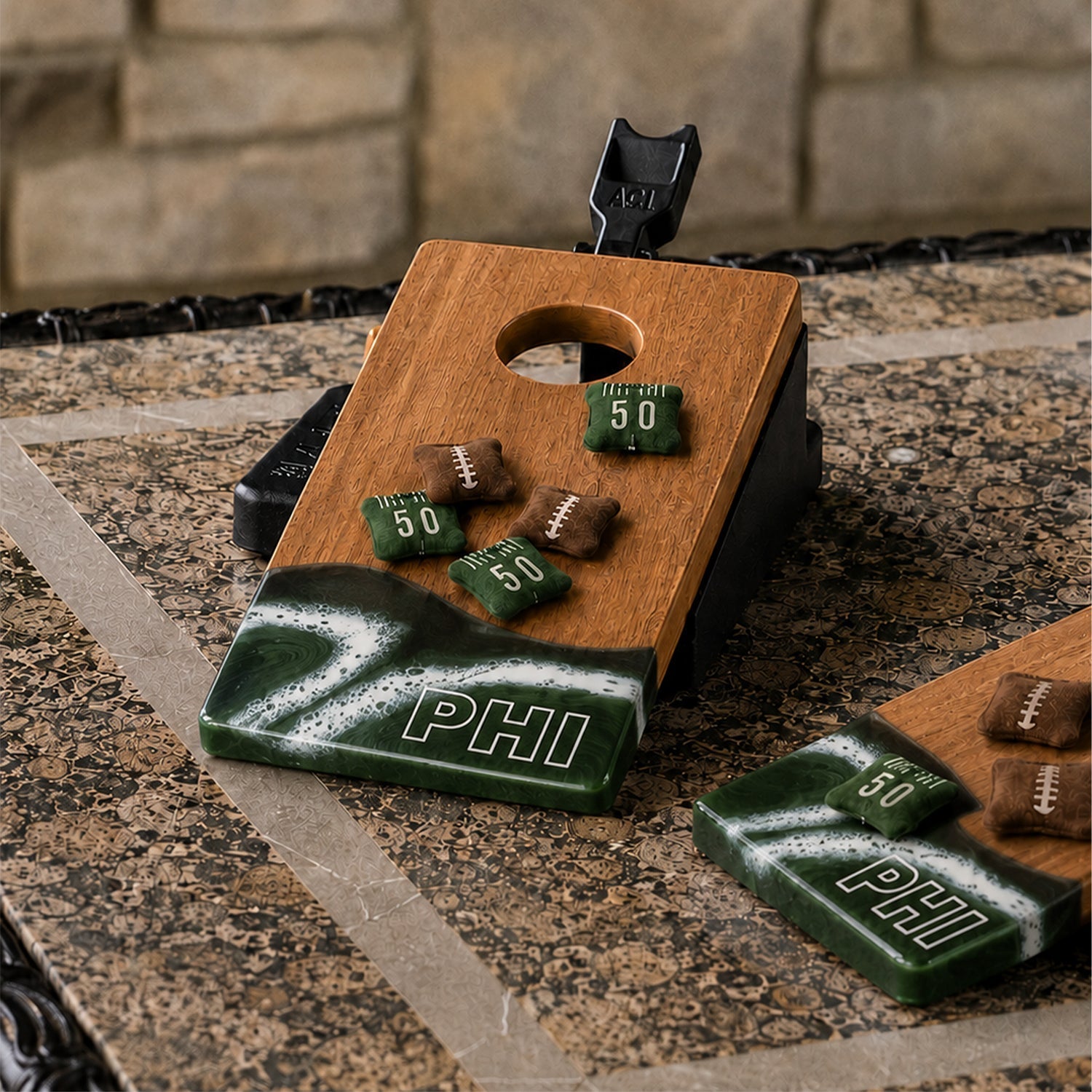 Mini Tabletop Resin Cornhole Set | Gameday Collection