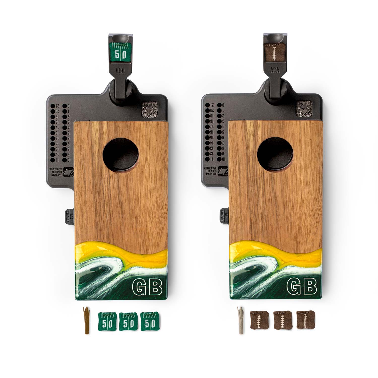 Mini Tabletop Resin Cornhole Set | Gameday Collection