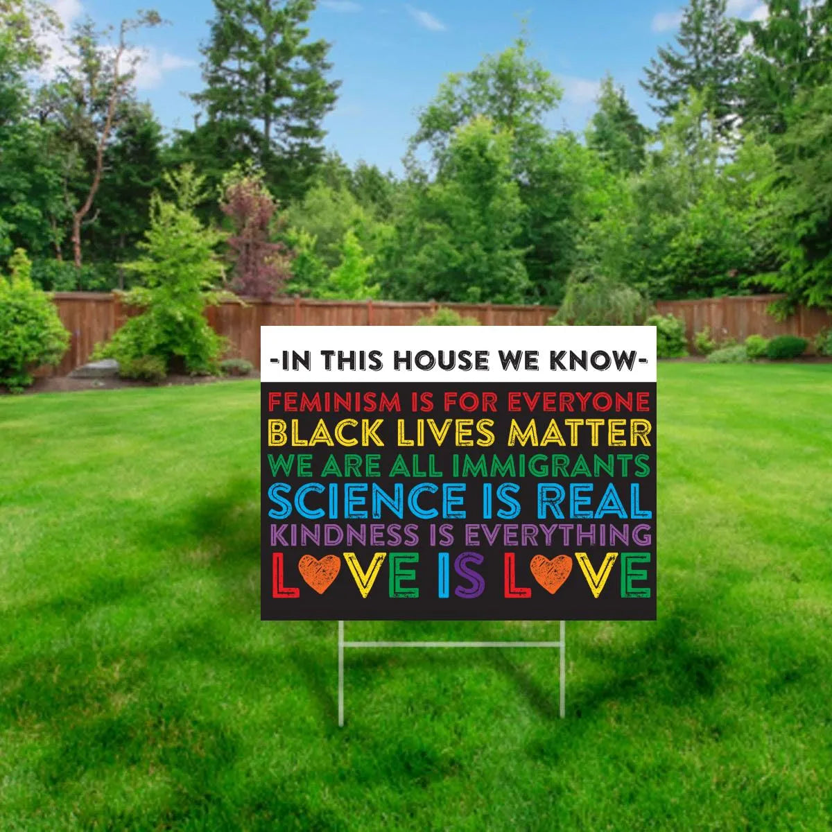 In this House Yard Sign