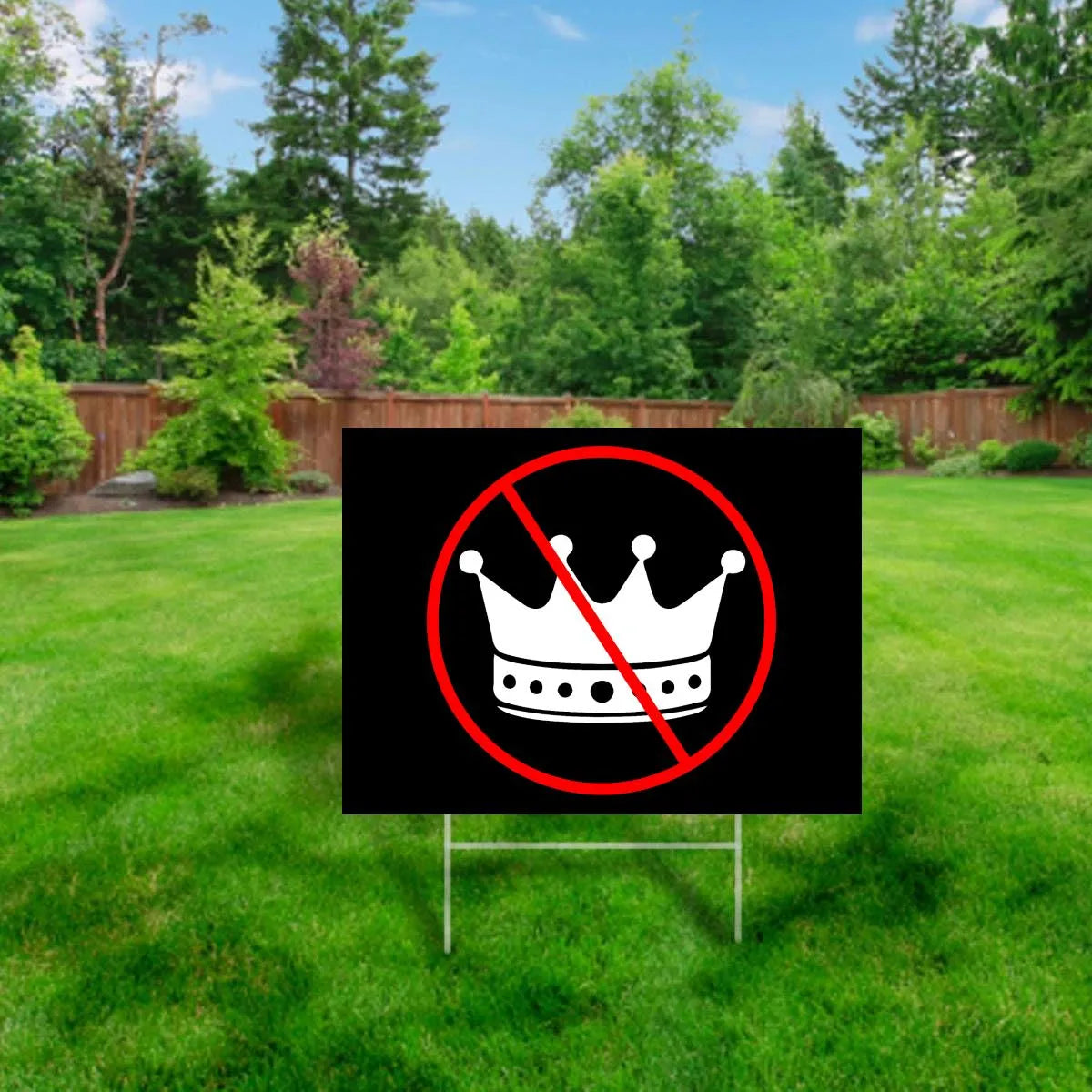 No Kings Yard Sign