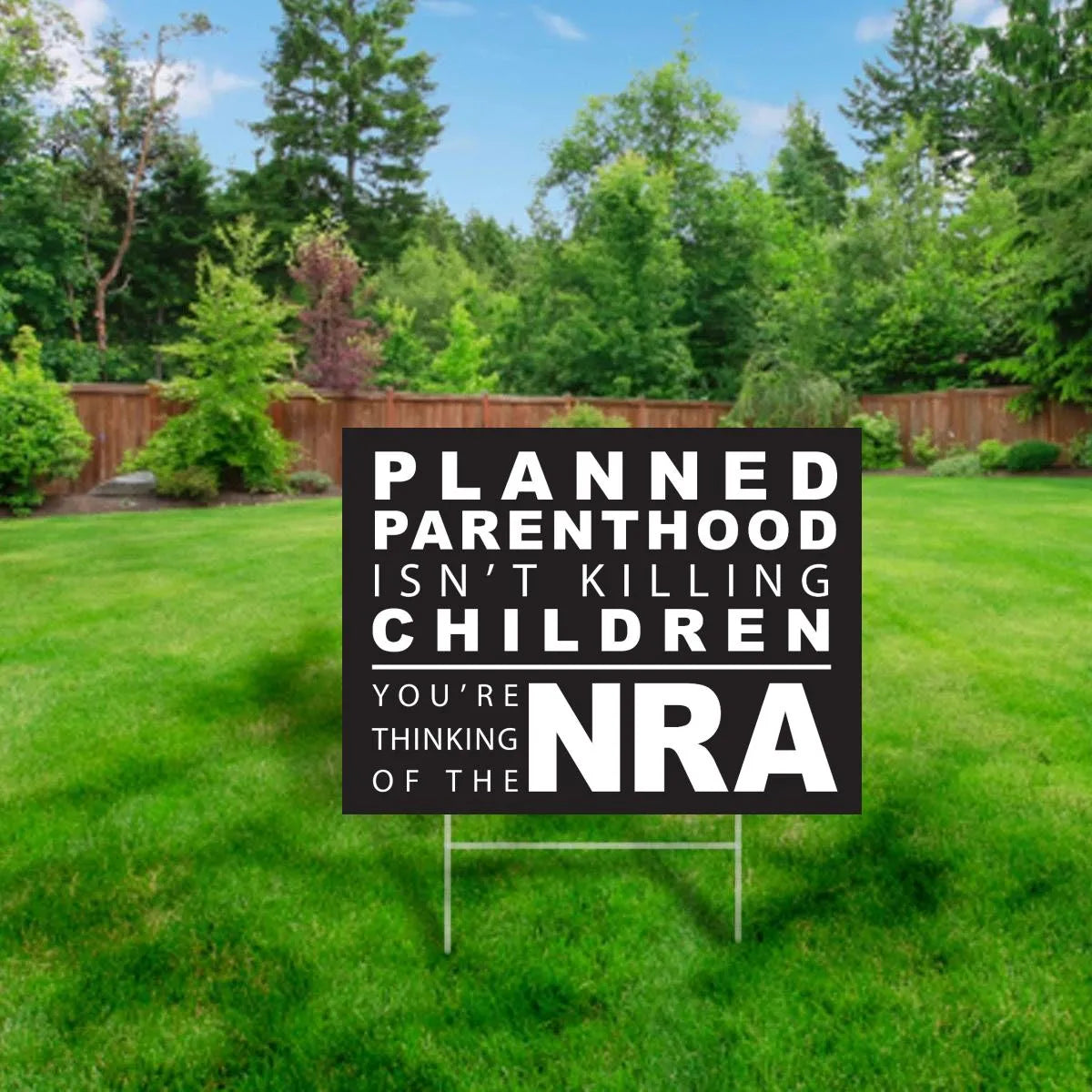 Gun Contol, Anti NRA, Pro Choice Yard Sign