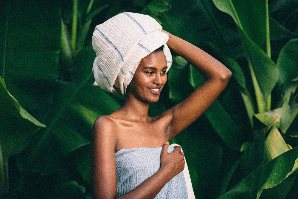 Wari Handwoven Ethiopian Cotton Waffle Bath Towel