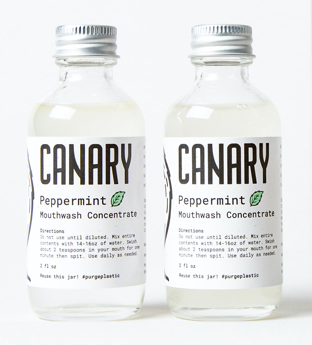 Peppermint Mouthwash Concentrate | Fluoride-Free Mouthwash with Xylitol & Aloe Vera