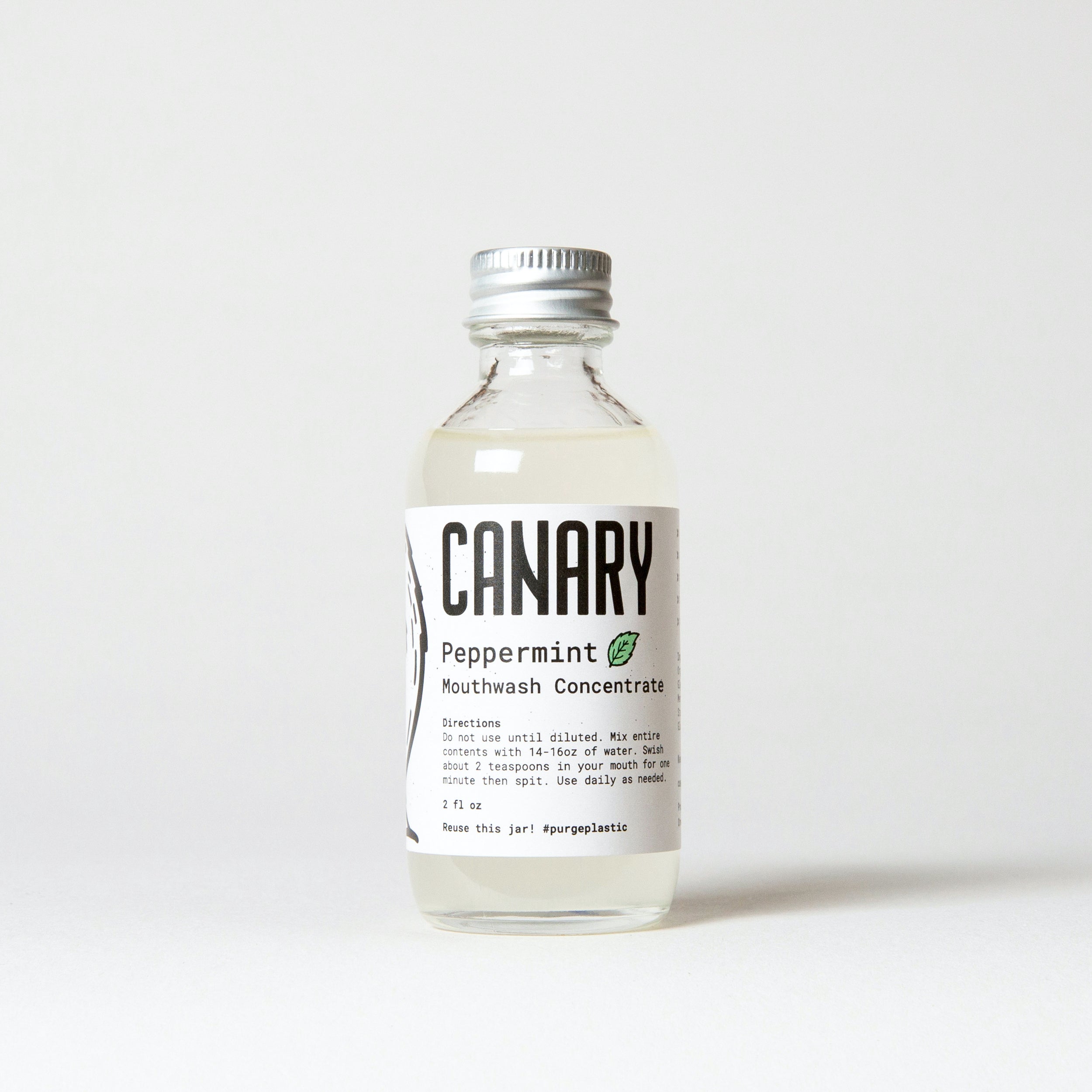 Peppermint Mouthwash Concentrate | Fluoride-Free Mouthwash with Xylitol & Aloe Vera