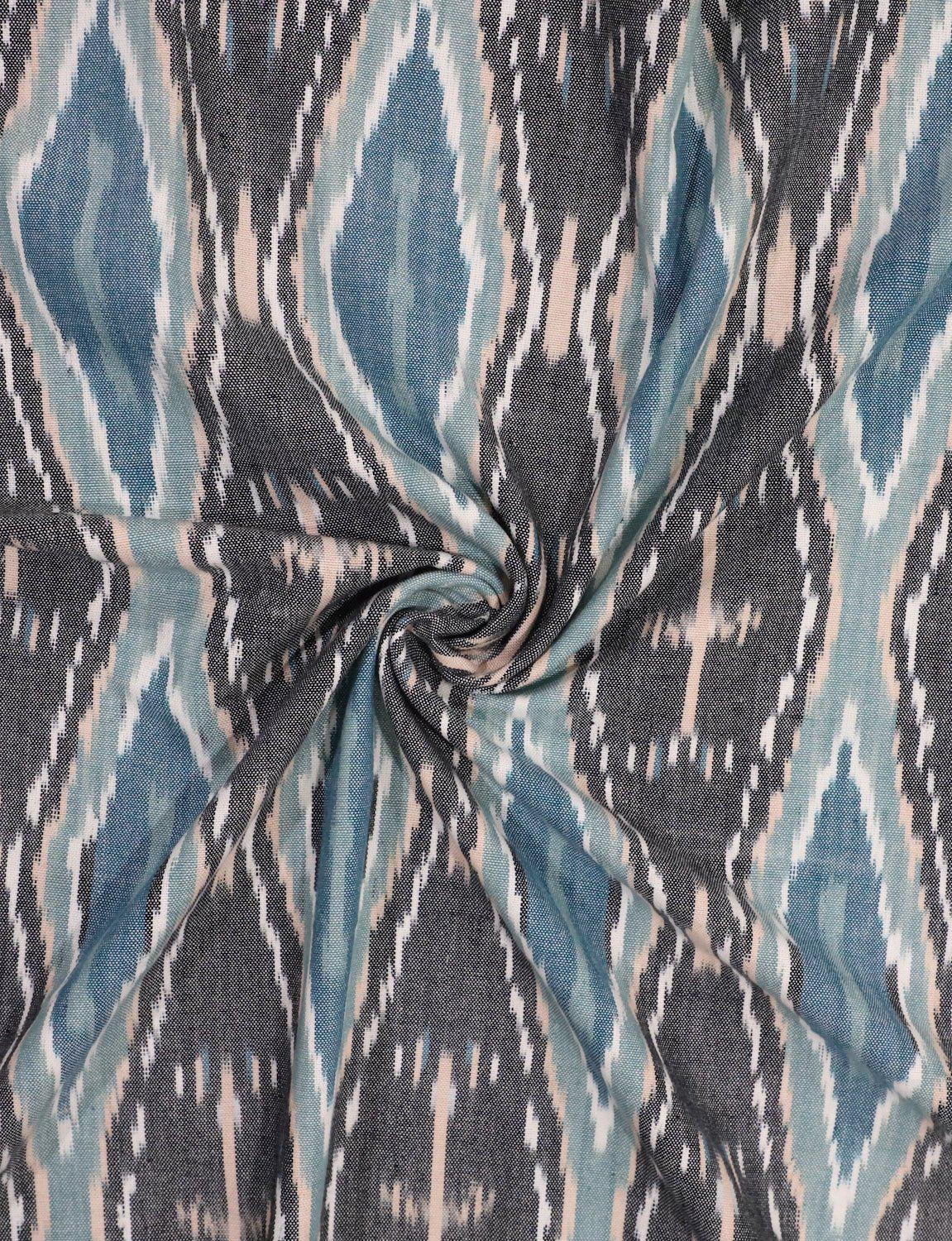 Multi Ikat Handwoven Cotton Fabric by the Yard