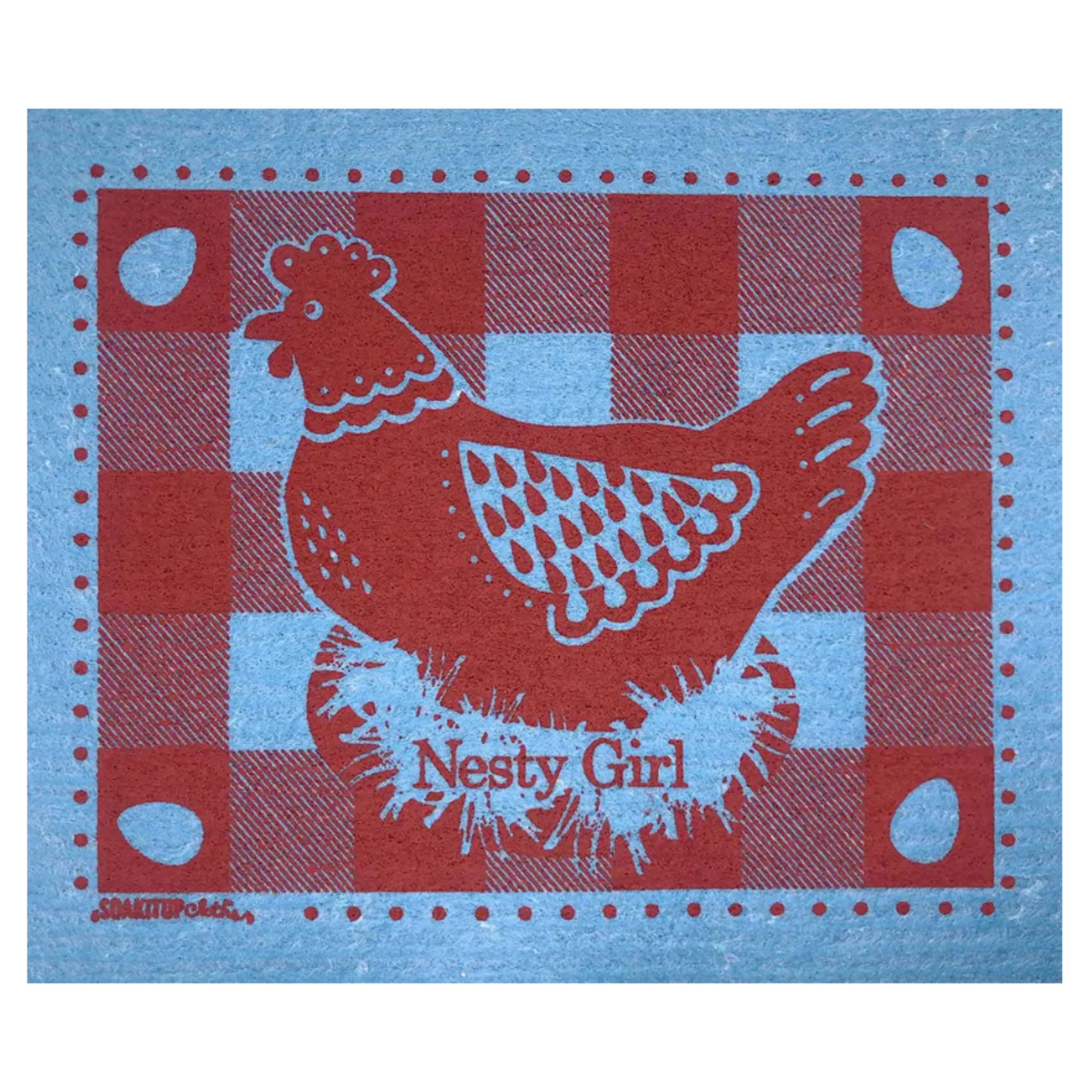Nesty Girl Hen Yellow | Eco Swedish Dishcloth- Soak iT Up