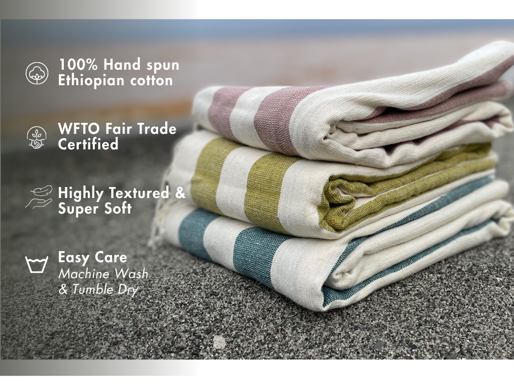 Omo Handwoven Ethiopian Cotton Beach & Bath Towel