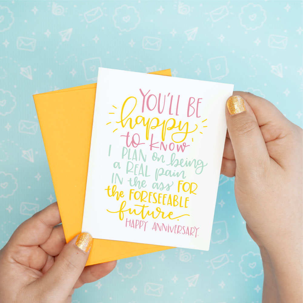 Real Pain in the Ass Funny Love Anniversary Greeting Card