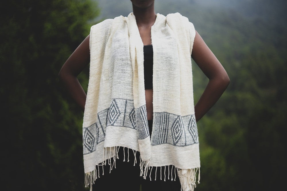 Queen Menon Handwoven Ethiopian Silk Shawl