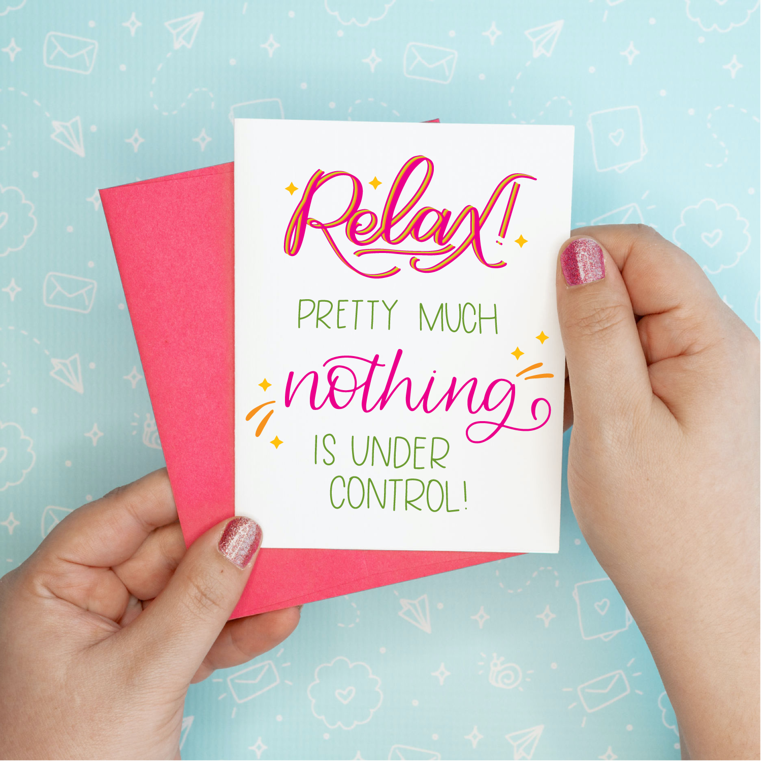 Relax Anxiety Funny Greeting Card