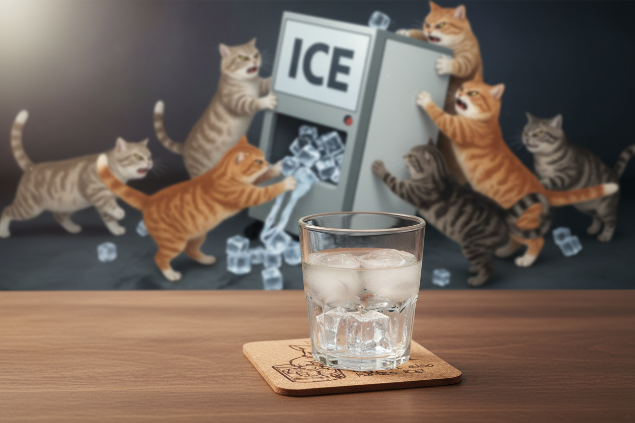 EcoEssentials My cat also hates ICE 4 pack Cork Coasters