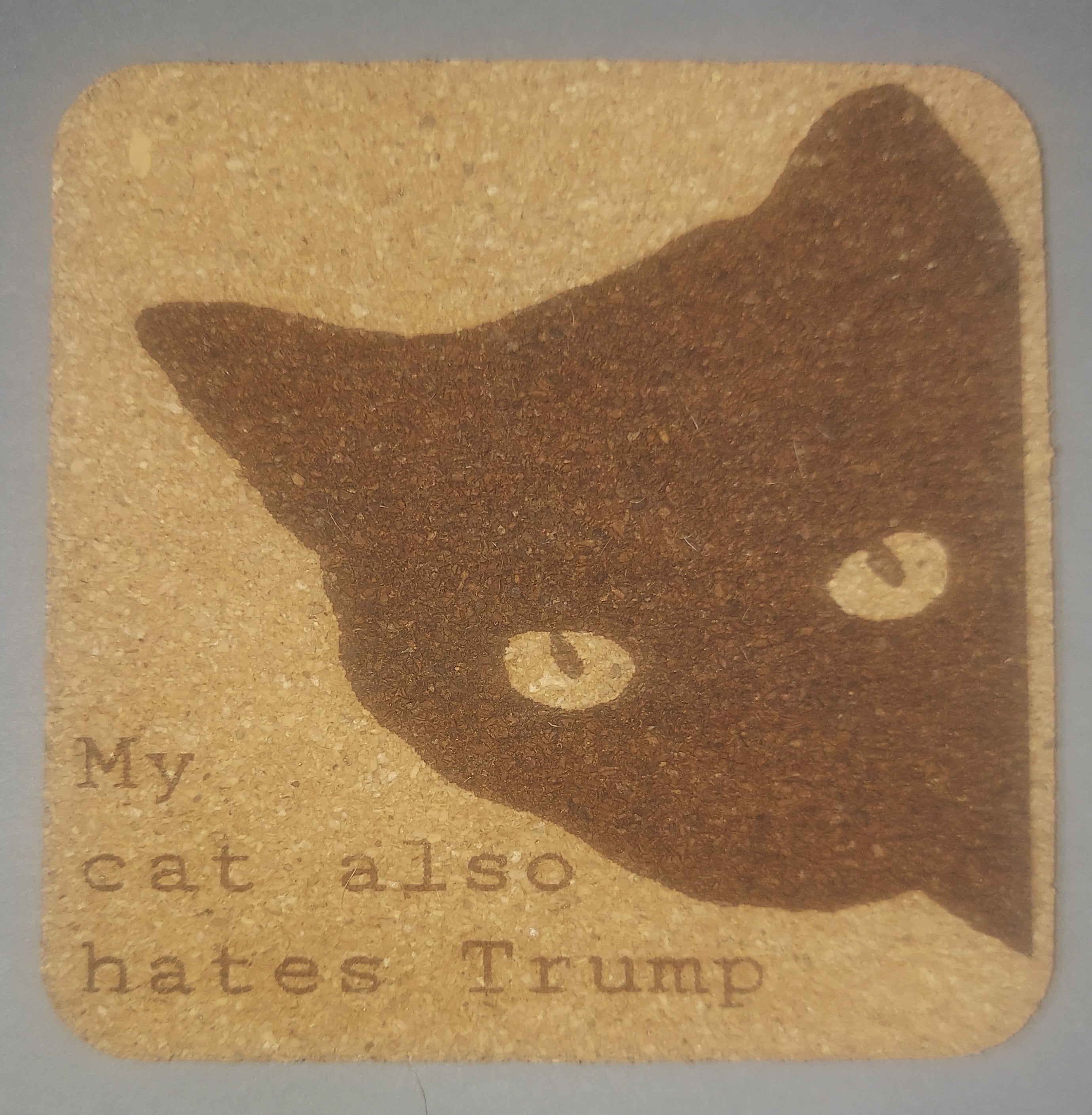 My cat also hates Trump Twine Wrapped Cork Coaster Gift Set