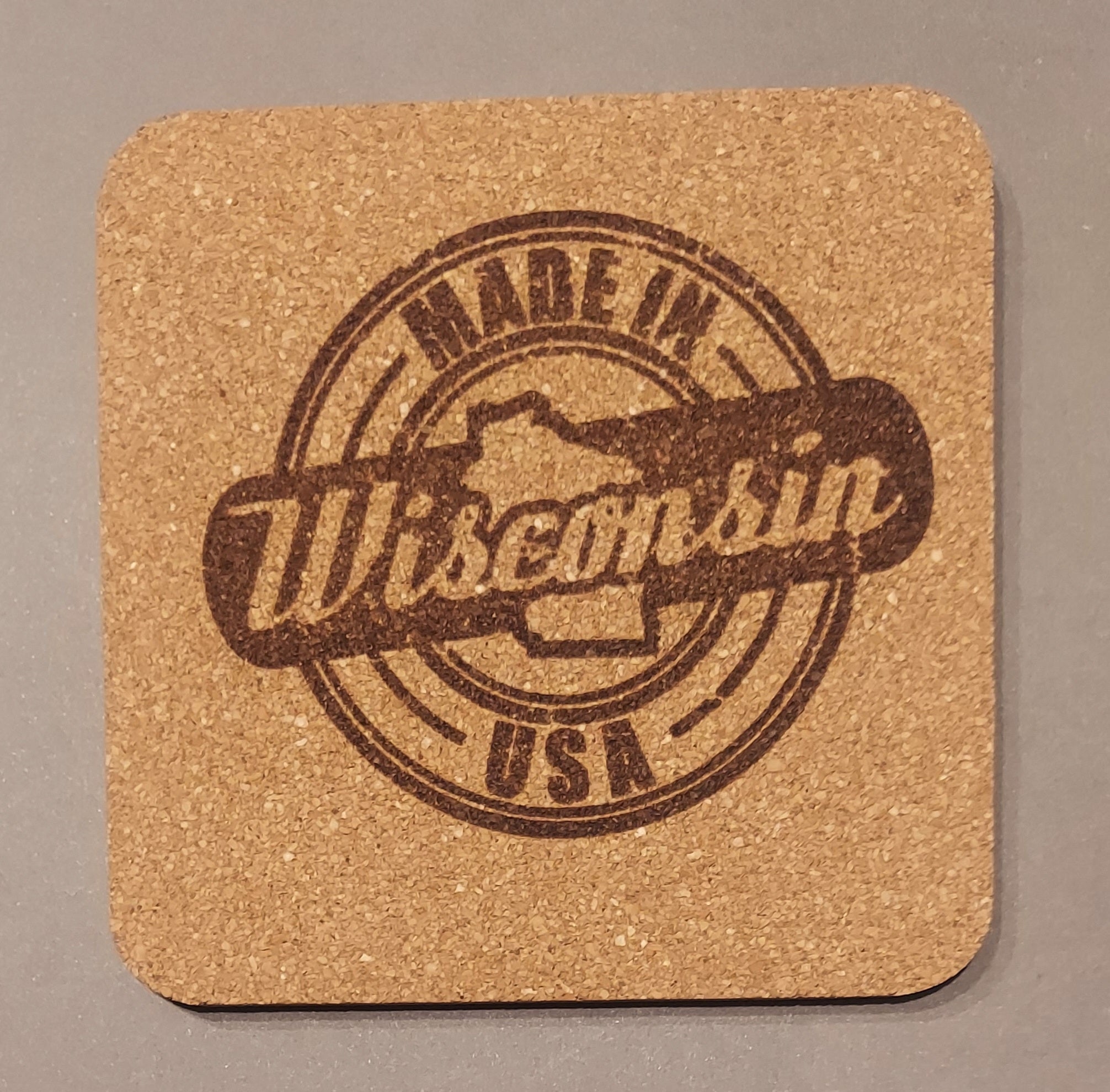 EcoEssentials Made in Wisconsin USA 4 pack Cork Coasters